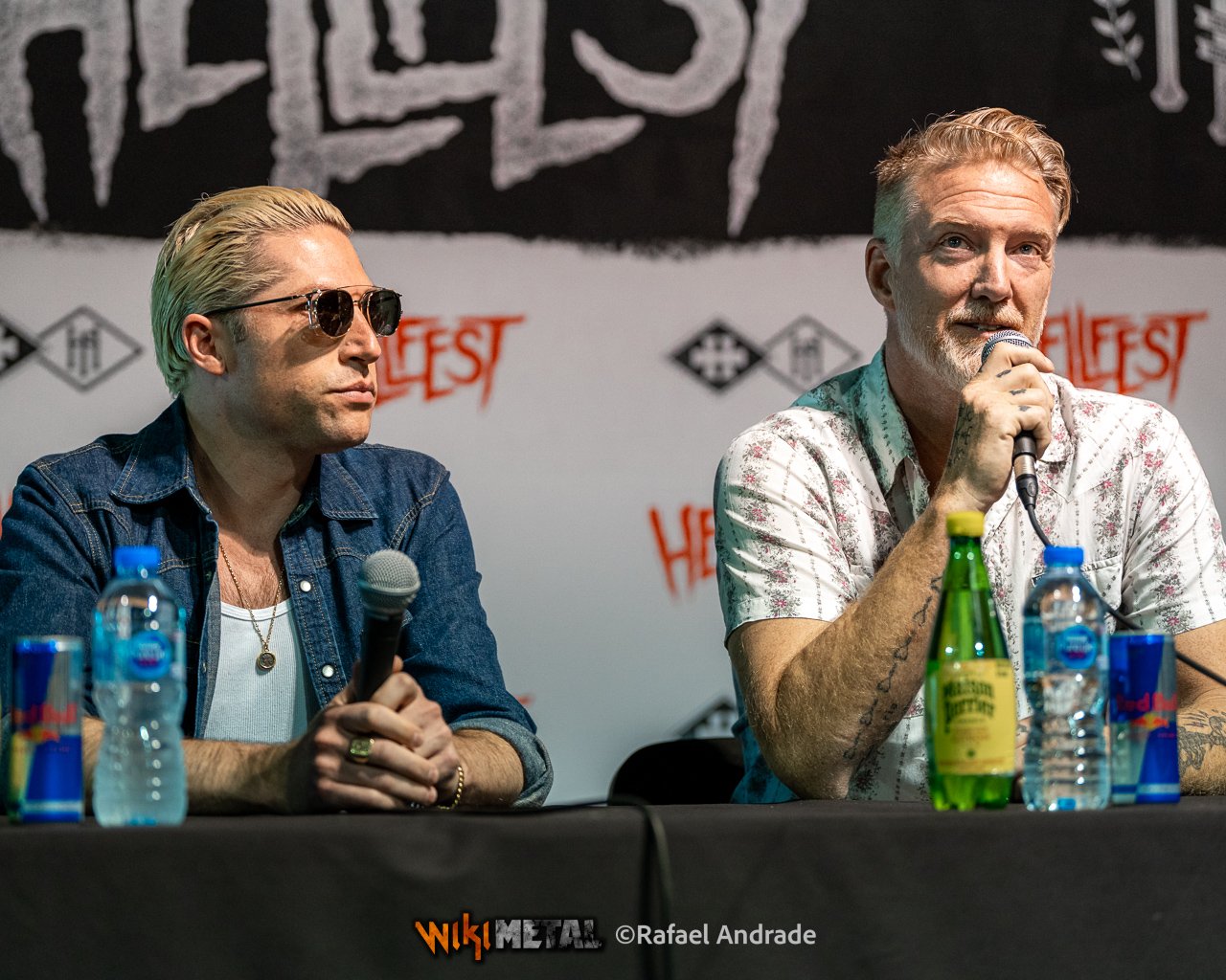 Coletiva do Queens Of The Stone Age no Hellfest 2024. Crédito: Rafael Andrade